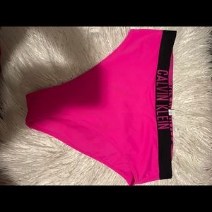Calvin Klein New Bikini Black Pink High Bottom NWT
